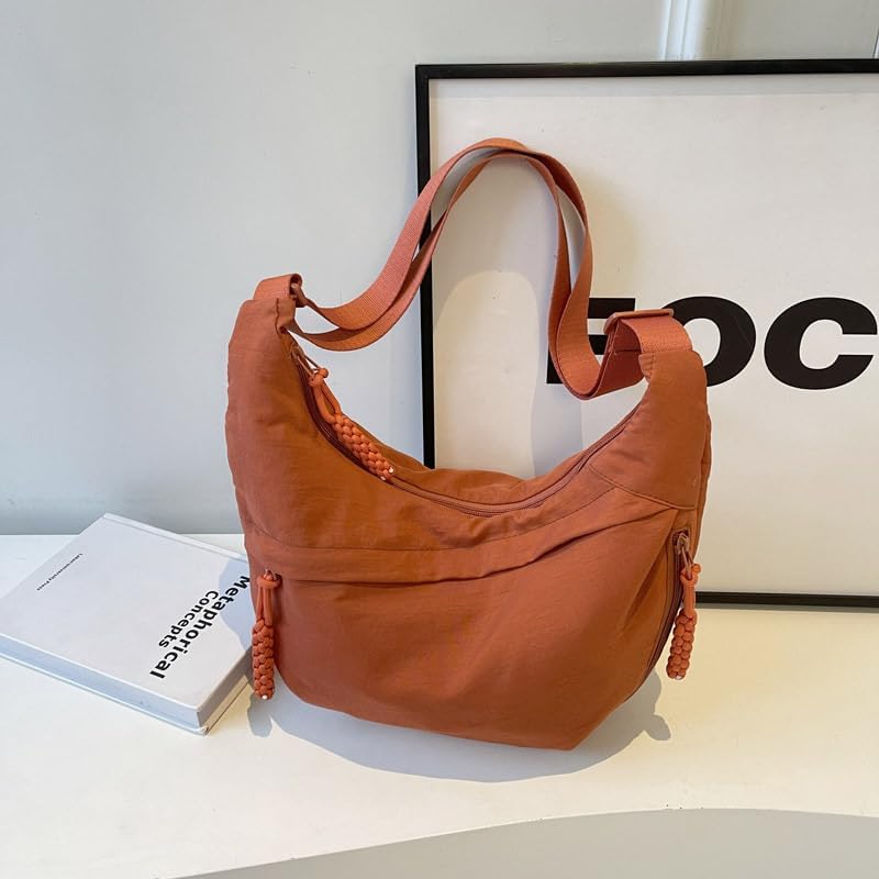 EMGILL Nylon Crescent Crossbody Bag for Women Shoulder Tote Handbag Casual Sling Bag Dumpling Purse Bag for Outdoor Travel - Image 1